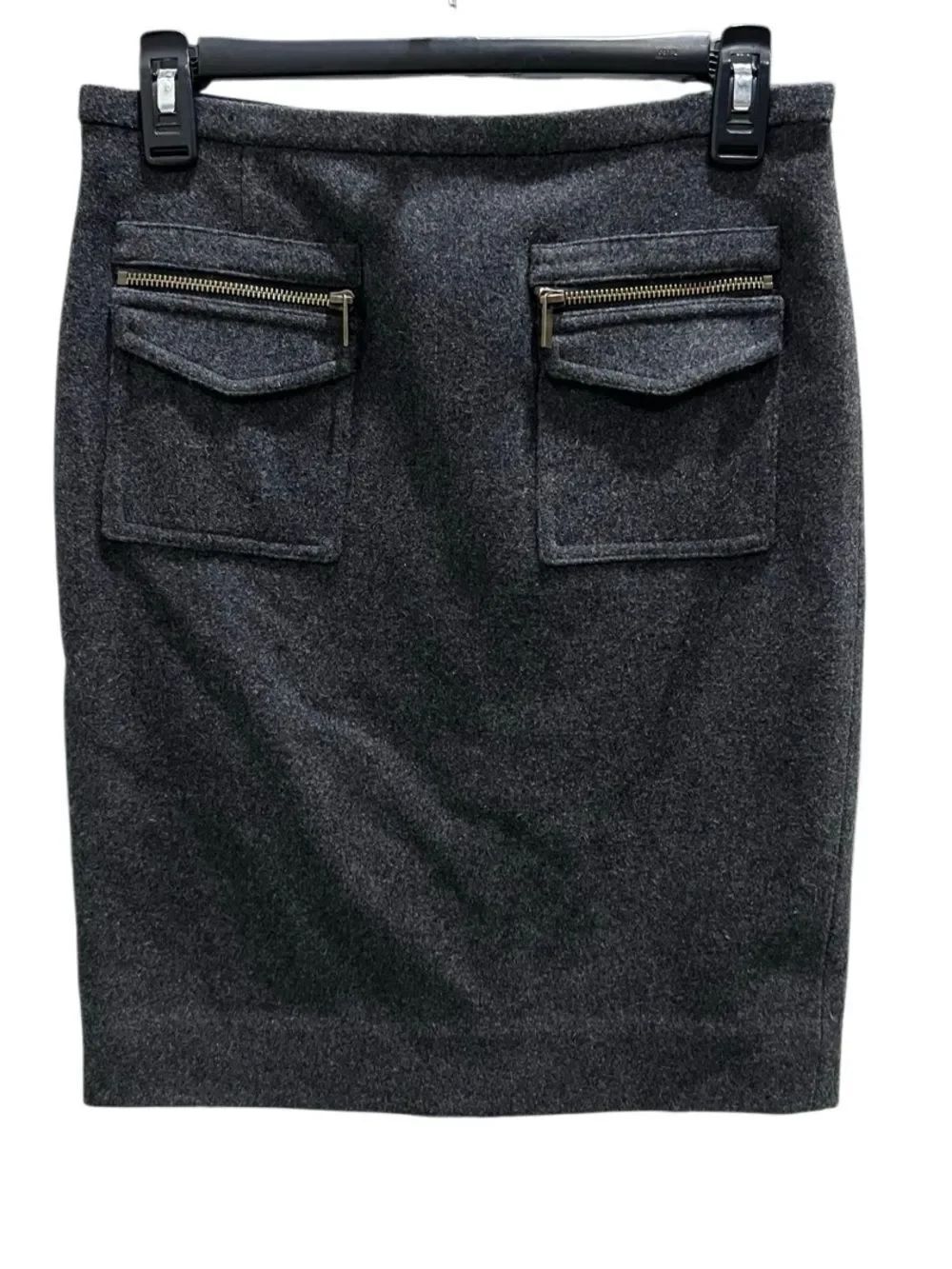 J.Crew Wool Pencil Skirt Charcoal Grey Size 0 - Picture 11 of 15